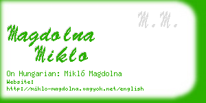 magdolna miklo business card