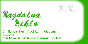 magdolna miklo business card